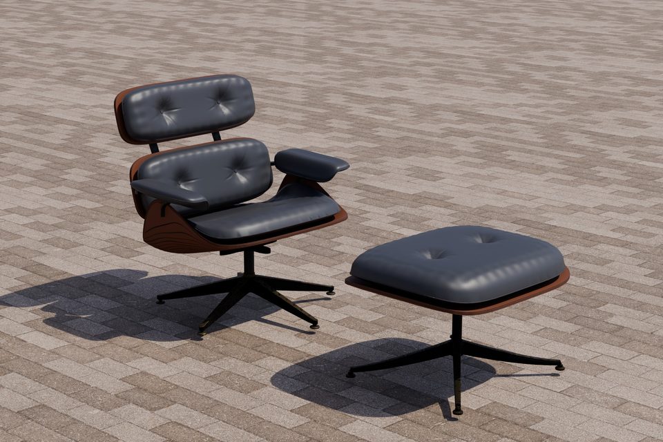Lounge Chair and Ottoman / 躺椅與腳凳
